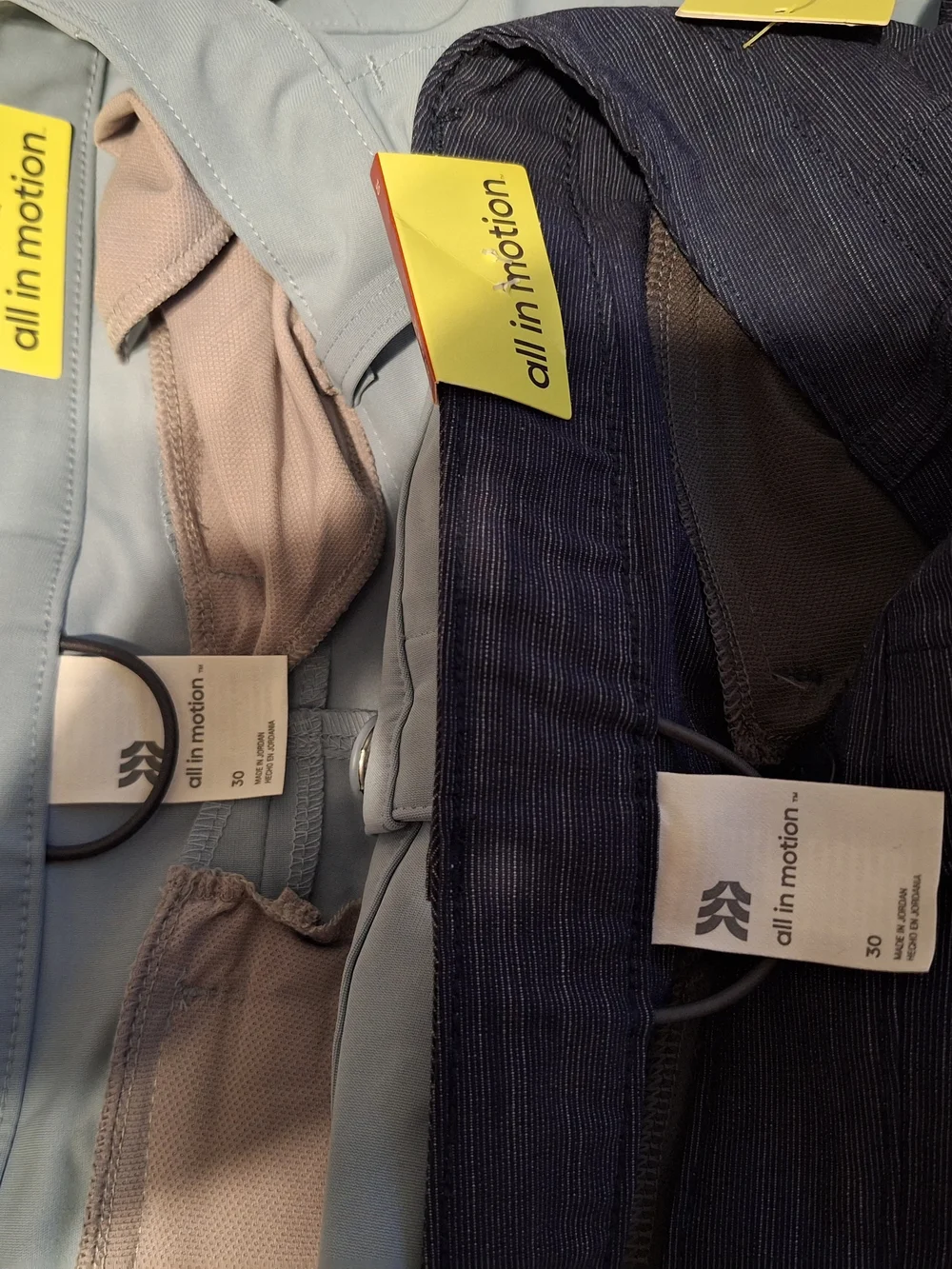 SET OF TWO all in motion Light Blue and Navy Active Shorts - 30
